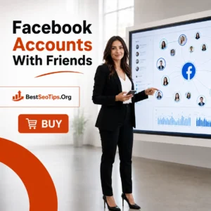 Premium Facebook accounts with active friends list for digital marketing and ad campaigns, provided by BestSeoTips.Org.