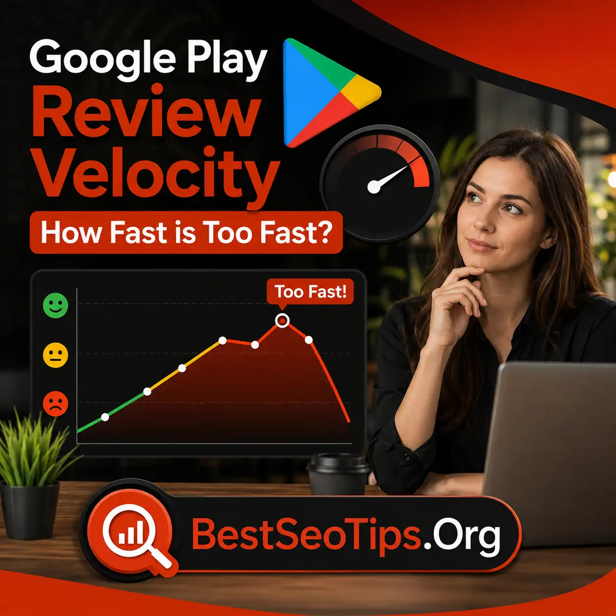 Google Play review velocity illustration showing how fast is too fast for app reviews