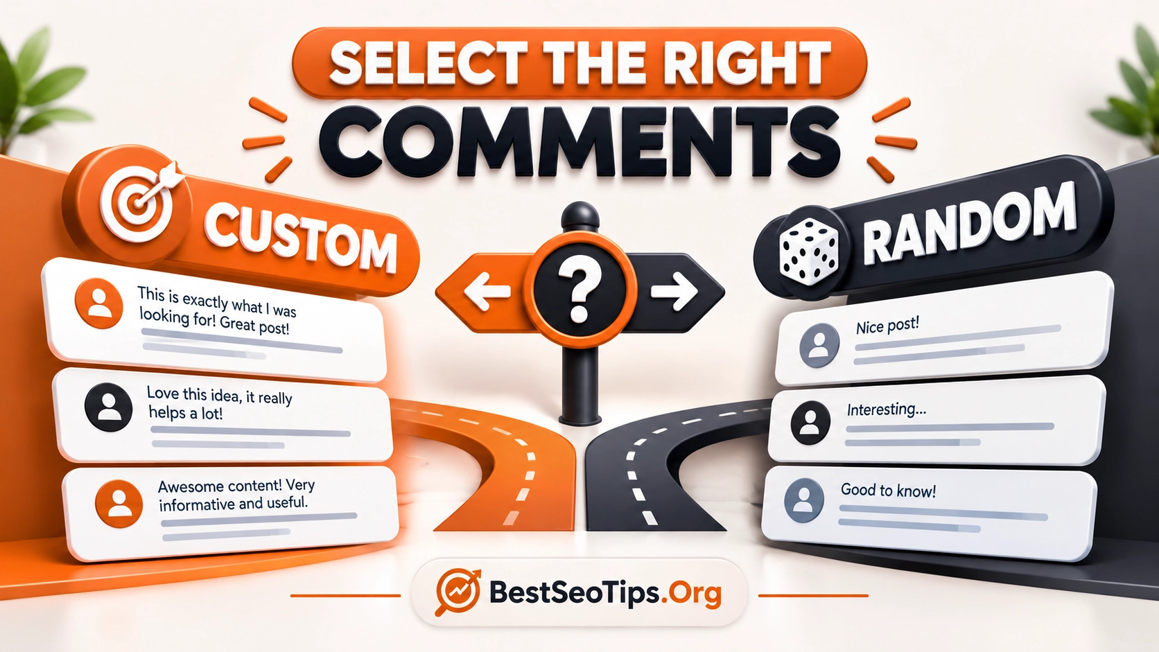 How to Select Between Custom and Random X Comments