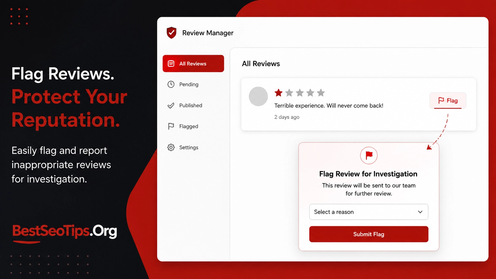 Supporting evidence for a Trustpilot review flag