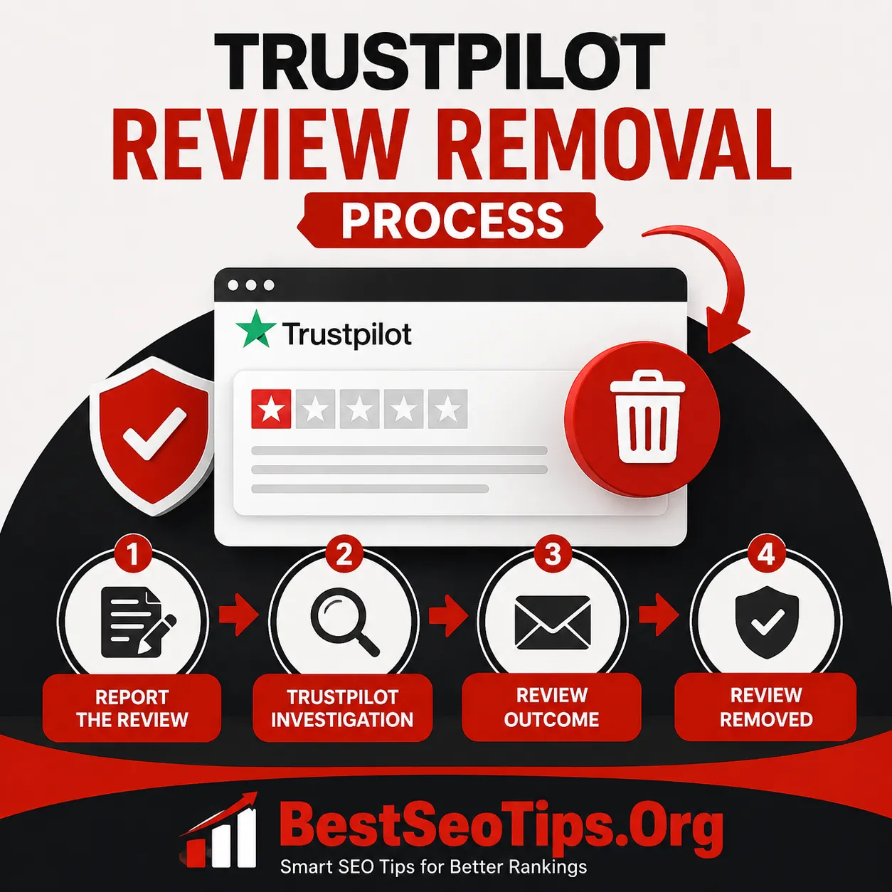 Trustpilot review removal process and review flagging