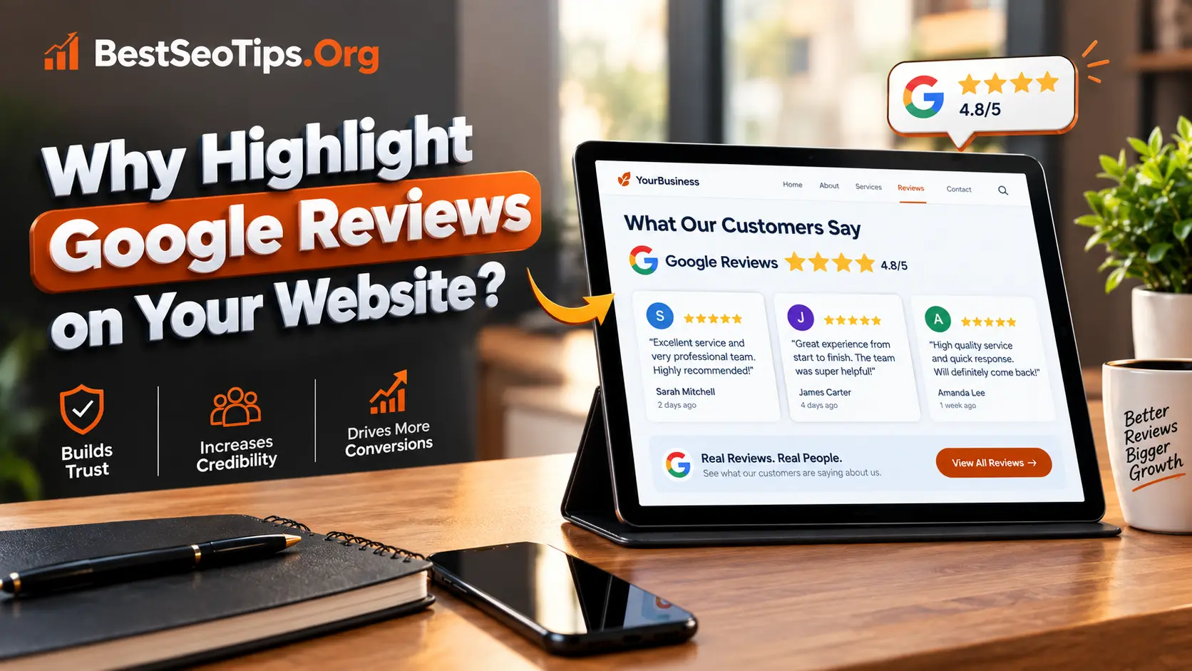 Why Highlight Google Reviews on Your Website?
